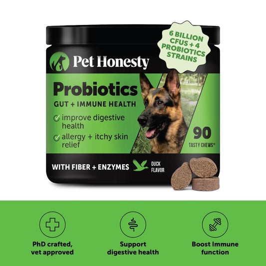 Probiotics for Dogs, Pet Digestive Relief with Prebiotics, Fiber, & Digestive Enzymes