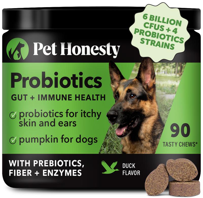 Probiotics for Dogs, Pet Digestive Relief with Prebiotics, Fiber, & Digestive Enzymes