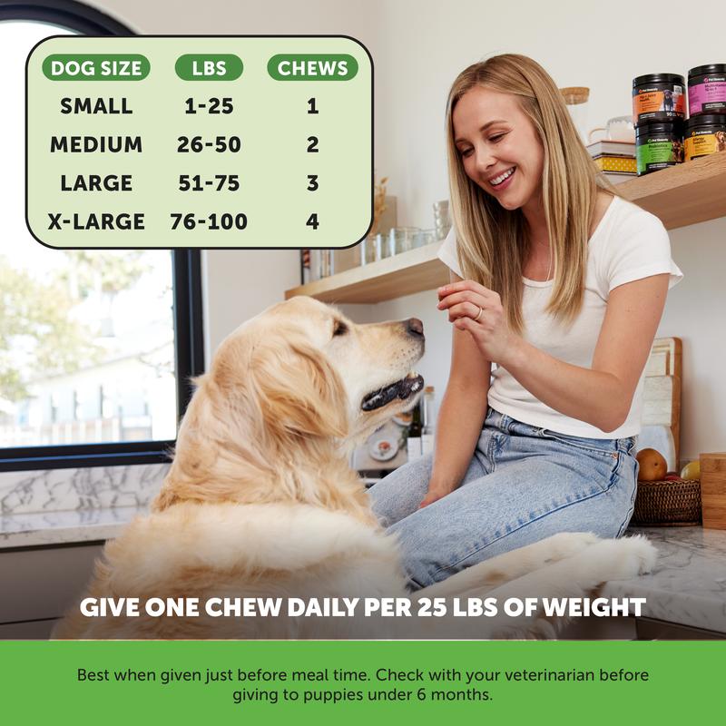 Probiotics for Dogs, Pet Digestive Relief with Prebiotics, Fiber, & Digestive Enzymes