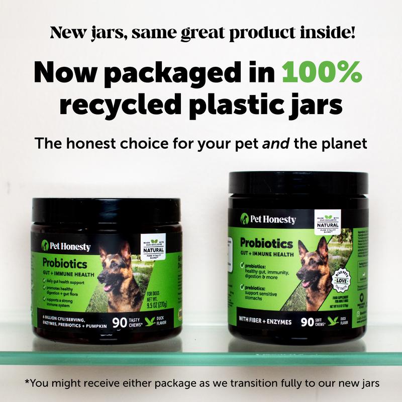 Probiotics for Dogs, Pet Digestive Relief with Prebiotics, Fiber, & Digestive Enzymes